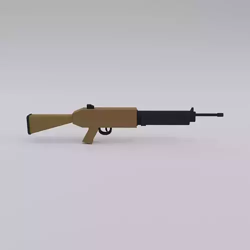 Heckler Koch HK21 machine gun Low-poly 3D model