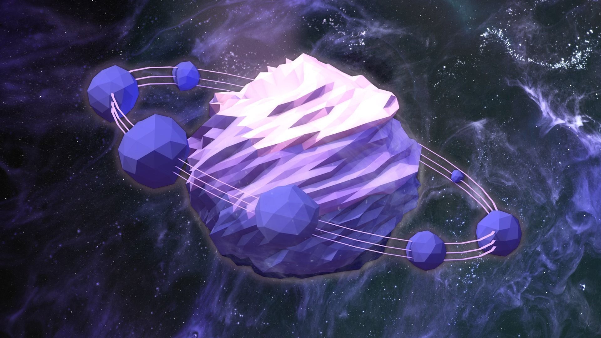 Low Poly Space Alien Worlds 3D Asset Pack Low-poly 3D model_40