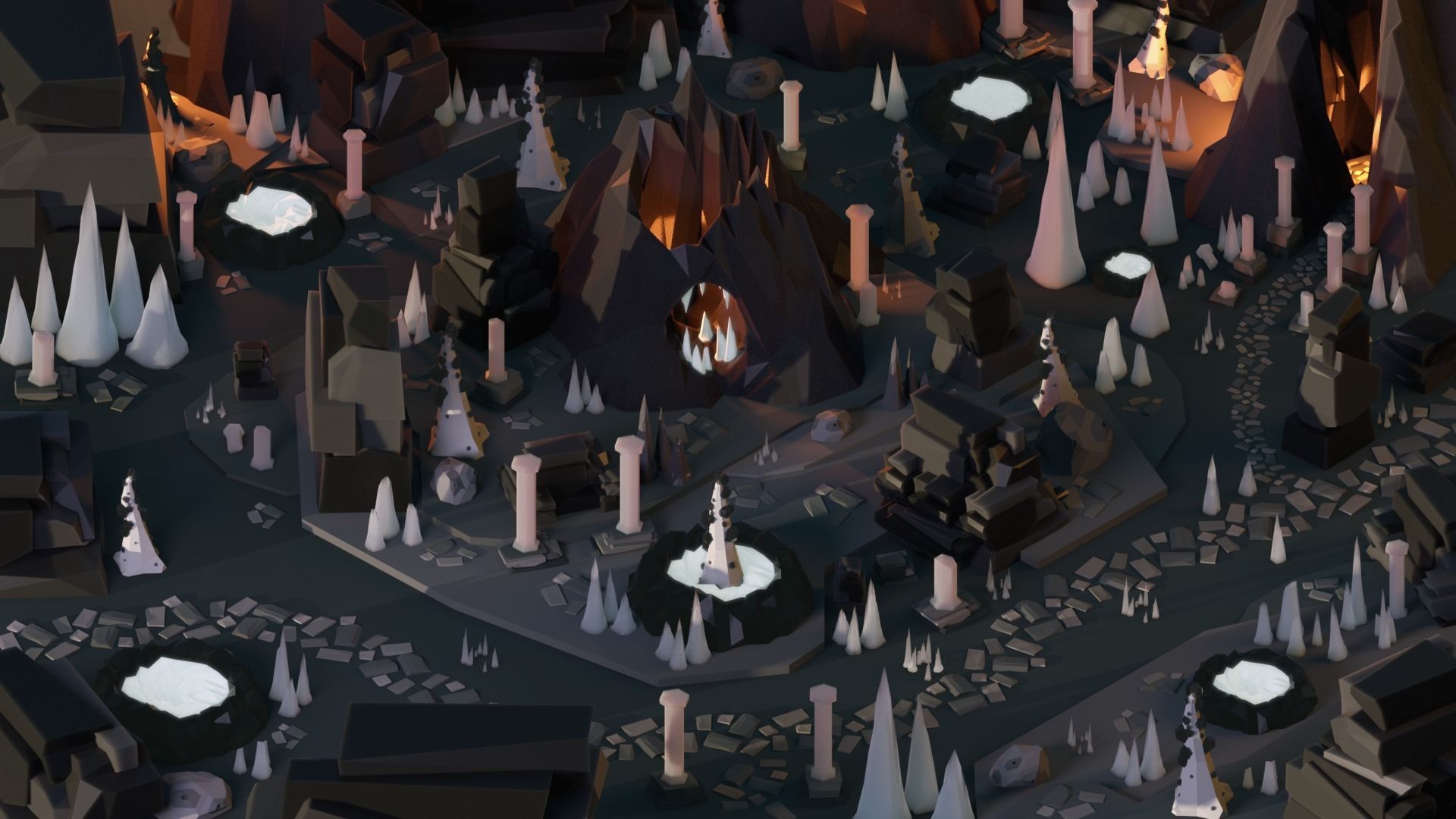 Low Poly Space Alien Worlds 3D Asset Pack Low-poly 3D model_20