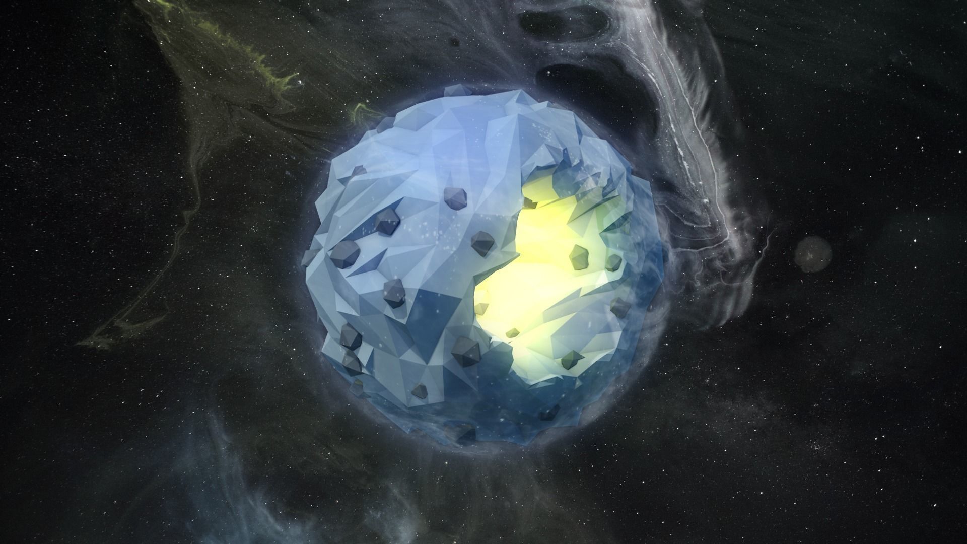 Low Poly Space Alien Worlds 3D Asset Pack Low-poly 3D model_38