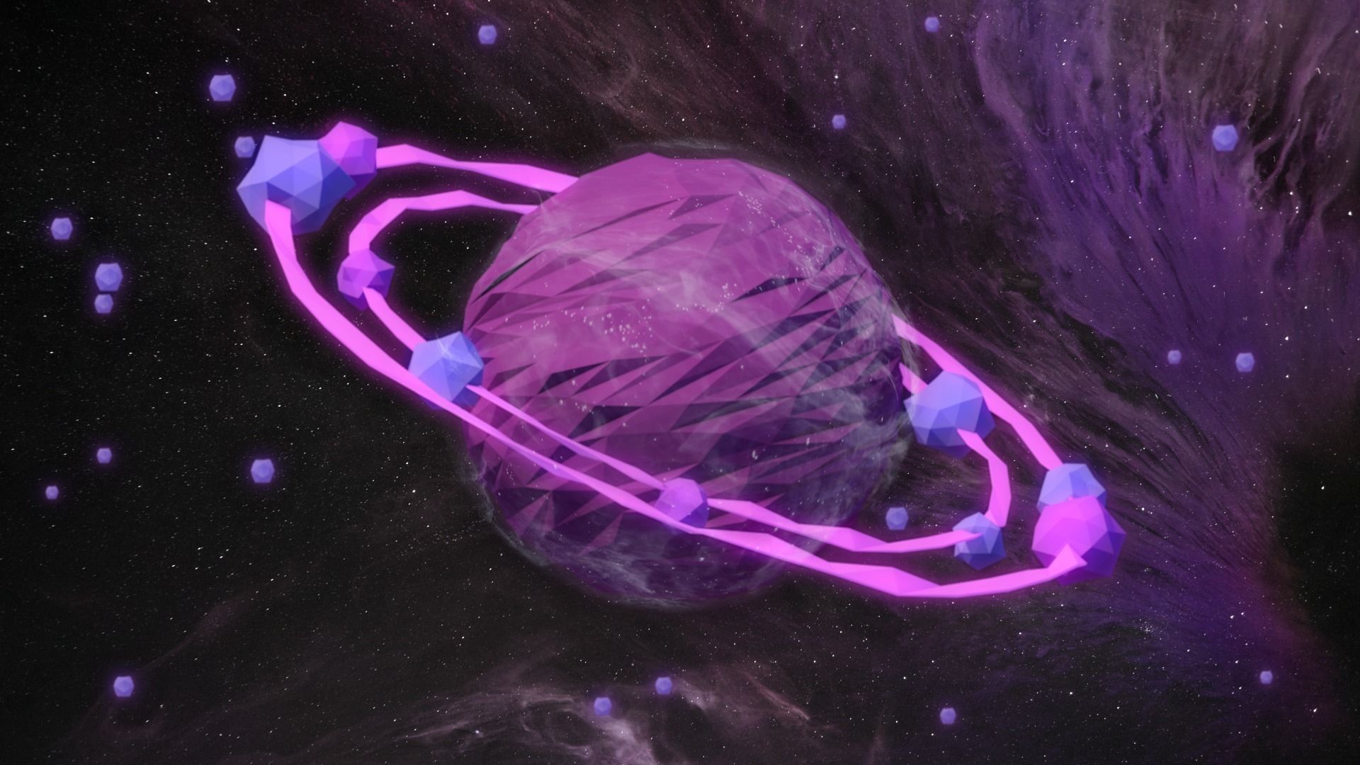 Low Poly Space Alien Worlds 3D Asset Pack Low-poly 3D model_35