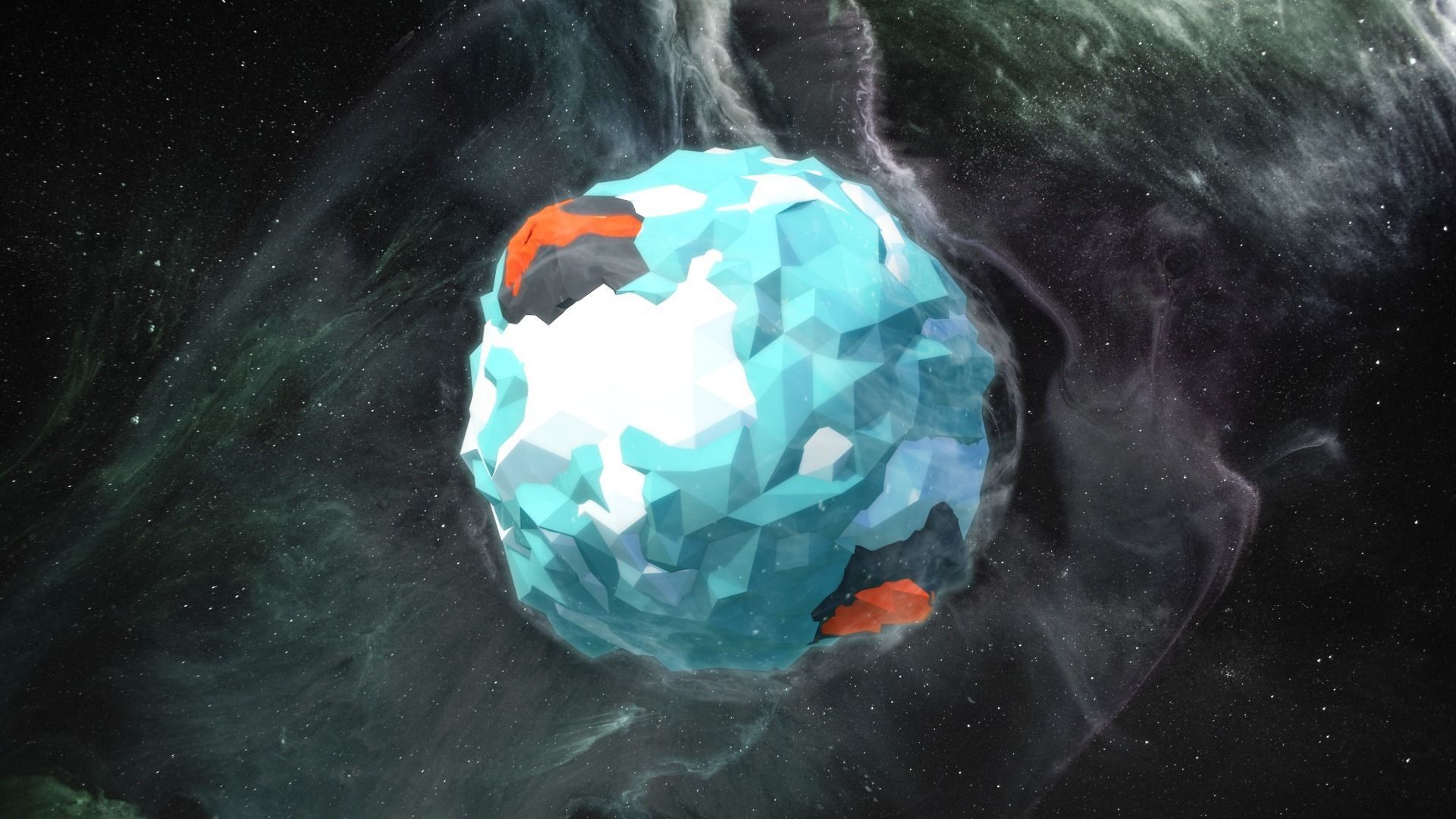 Low Poly Space Alien Worlds 3D Asset Pack Low-poly 3D model_37