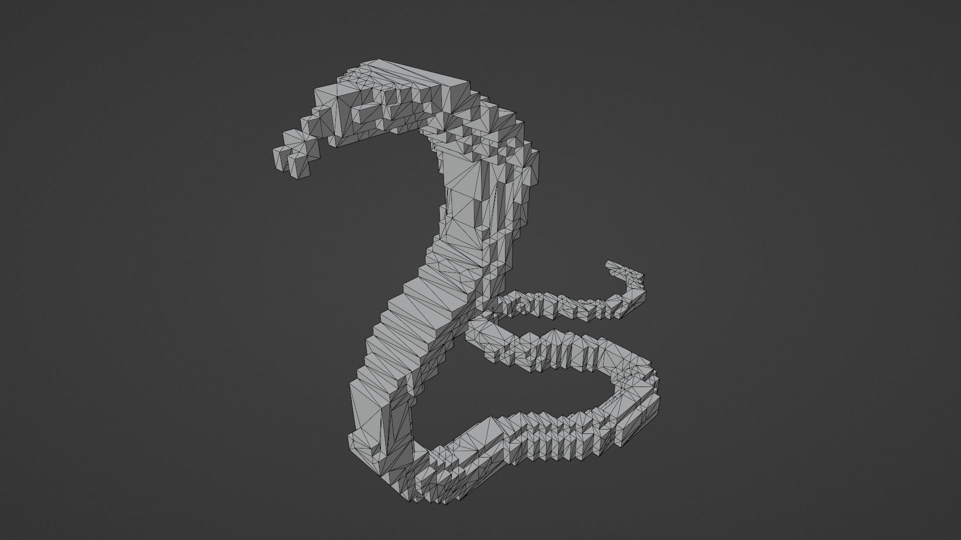 Voxel Cobra Low-poly 3D model_12