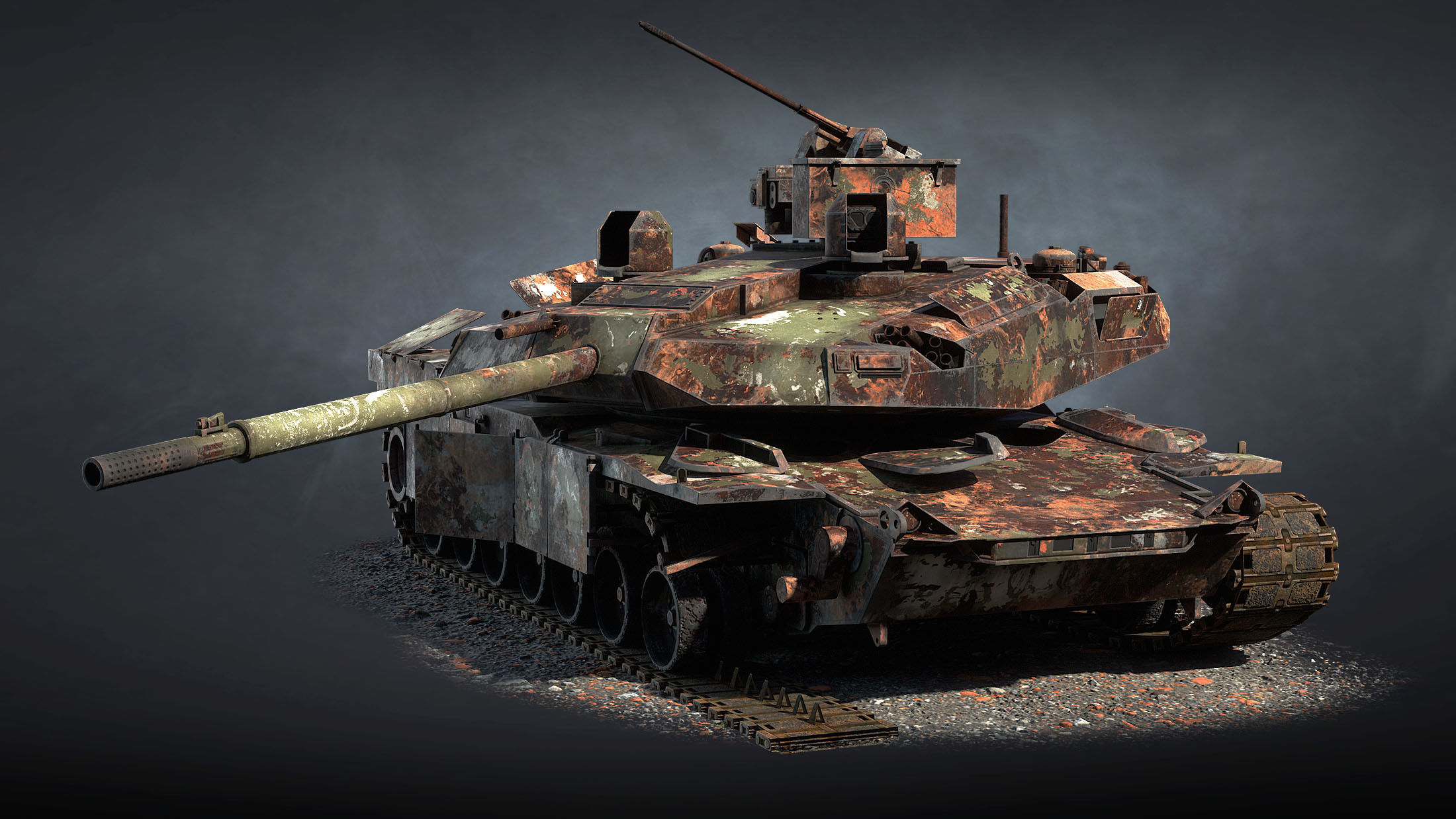 AbramsX Set military tank 3D Model Collection_24