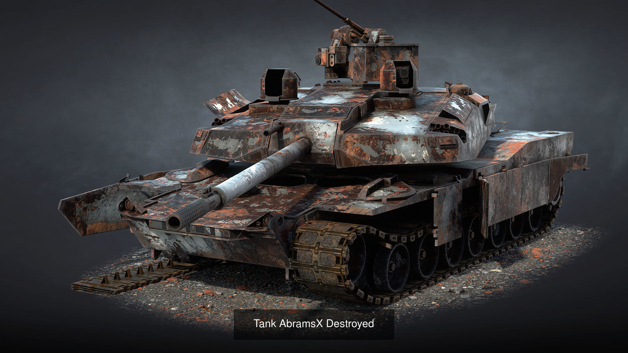 AbramsX Set military tank 3D Model Collection_19