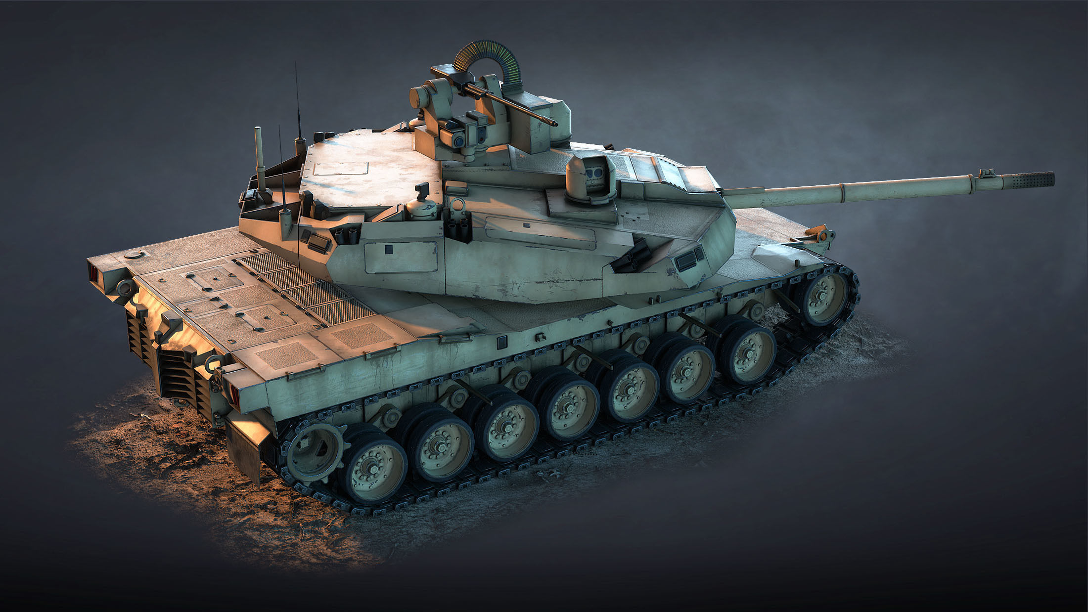 AbramsX Set military tank 3D Model Collection_12