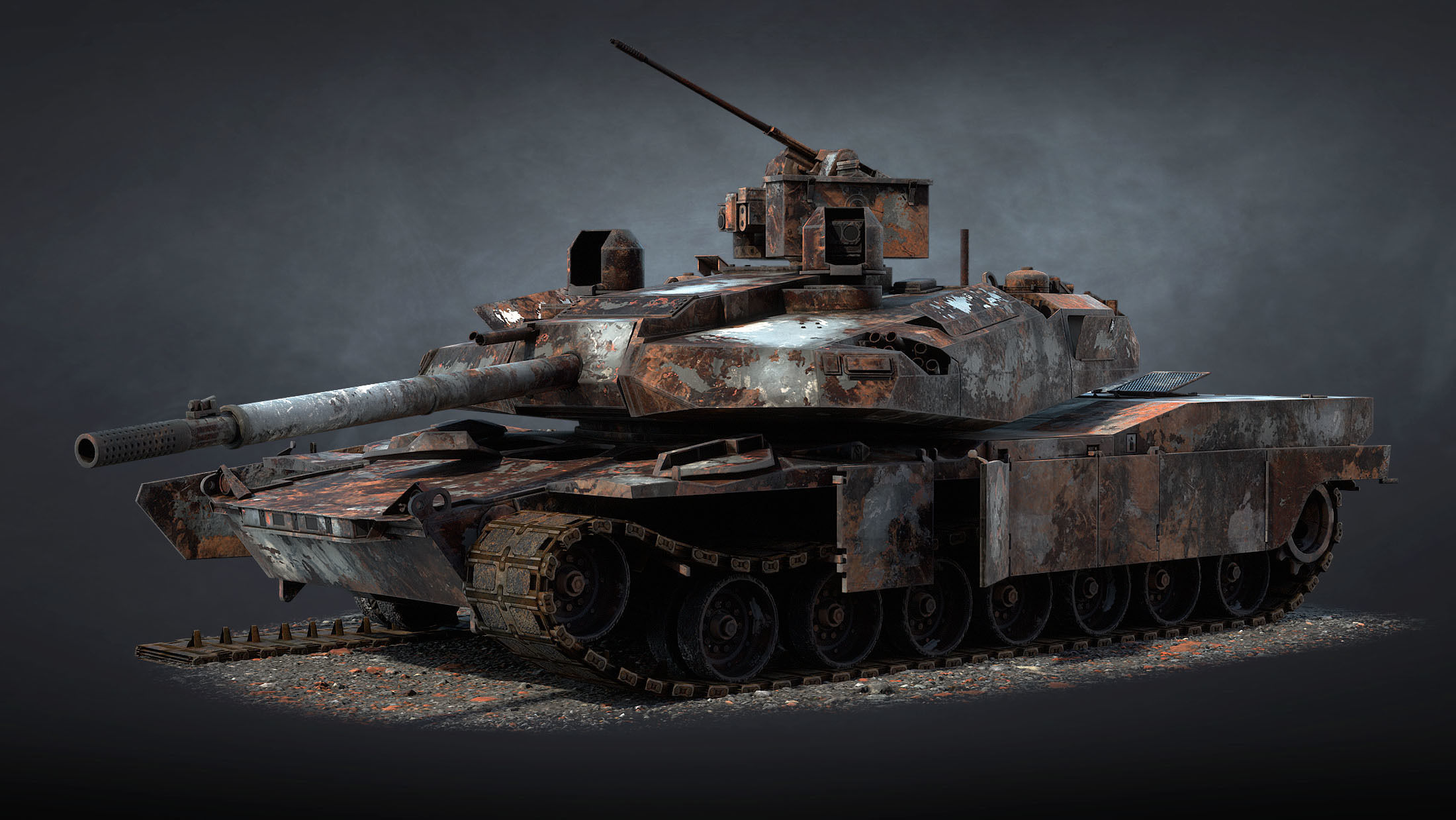 AbramsX Set military tank 3D Model Collection_22