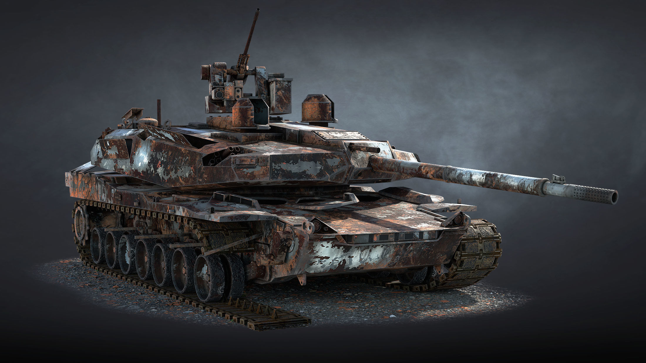 AbramsX Set military tank 3D Model Collection_23