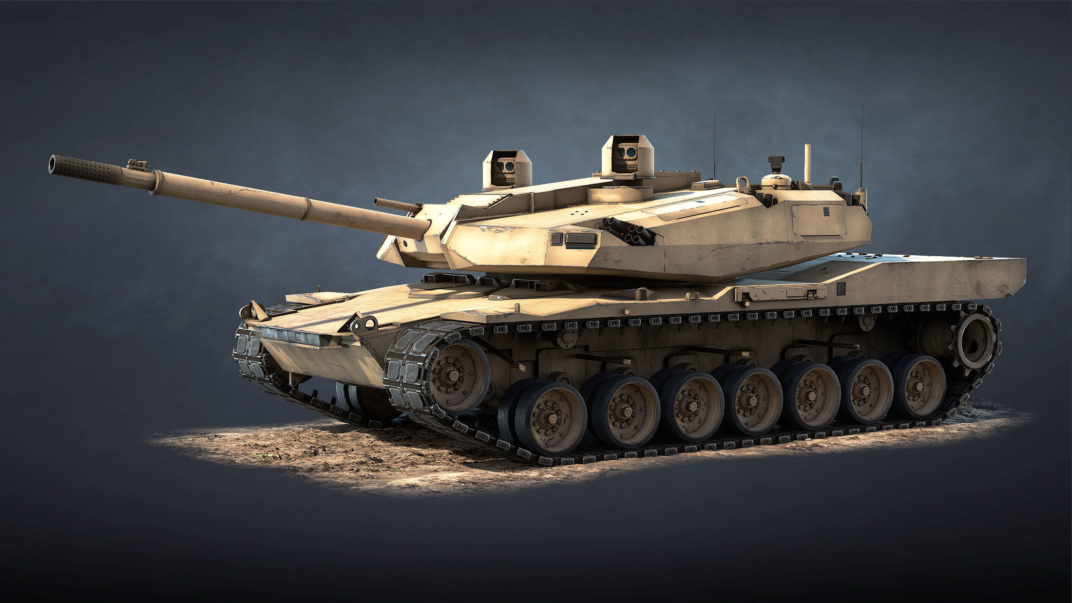 AbramsX Set military tank 3D Model Collection_10