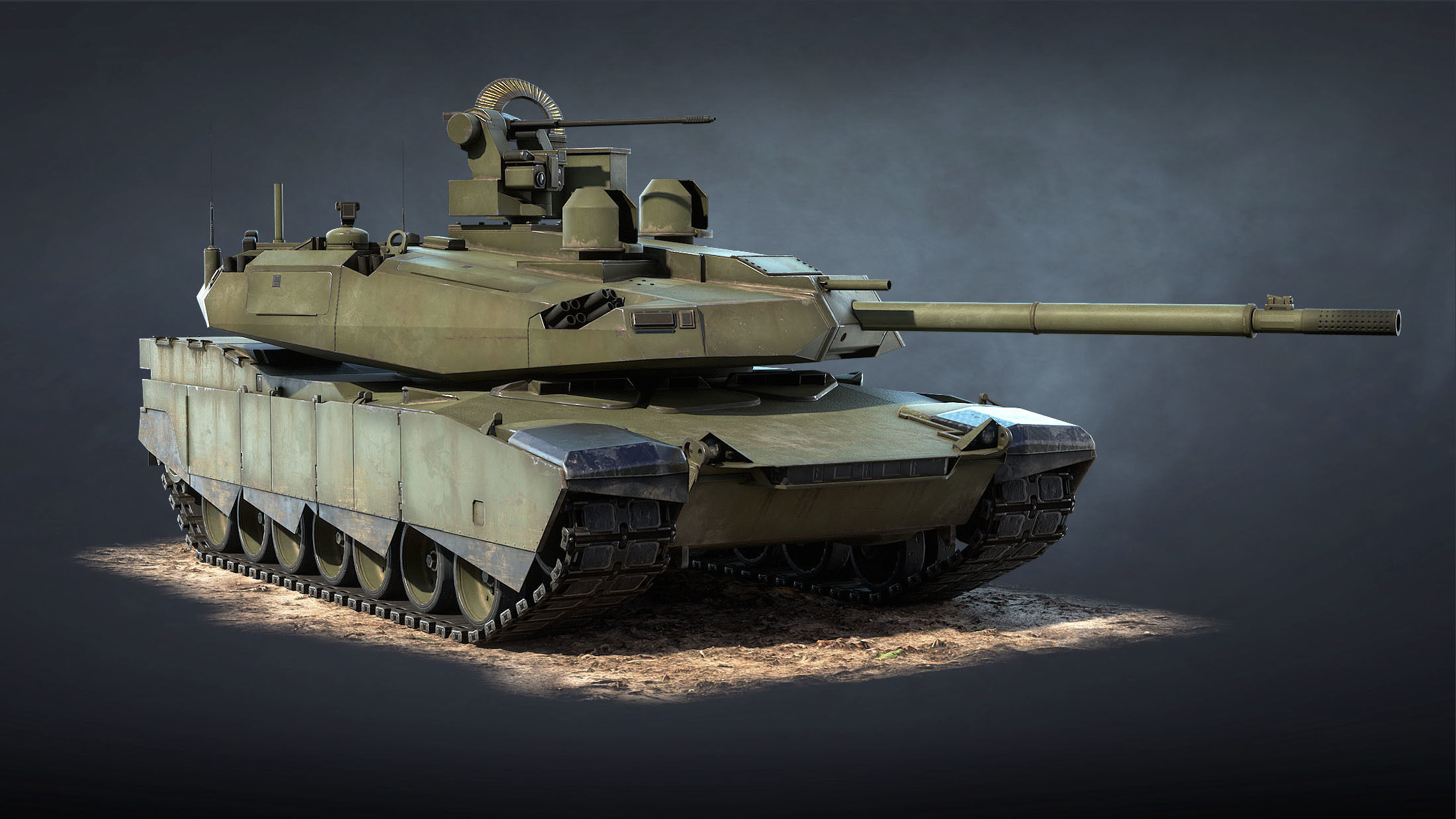 AbramsX Set military tank 3D Model Collection_13