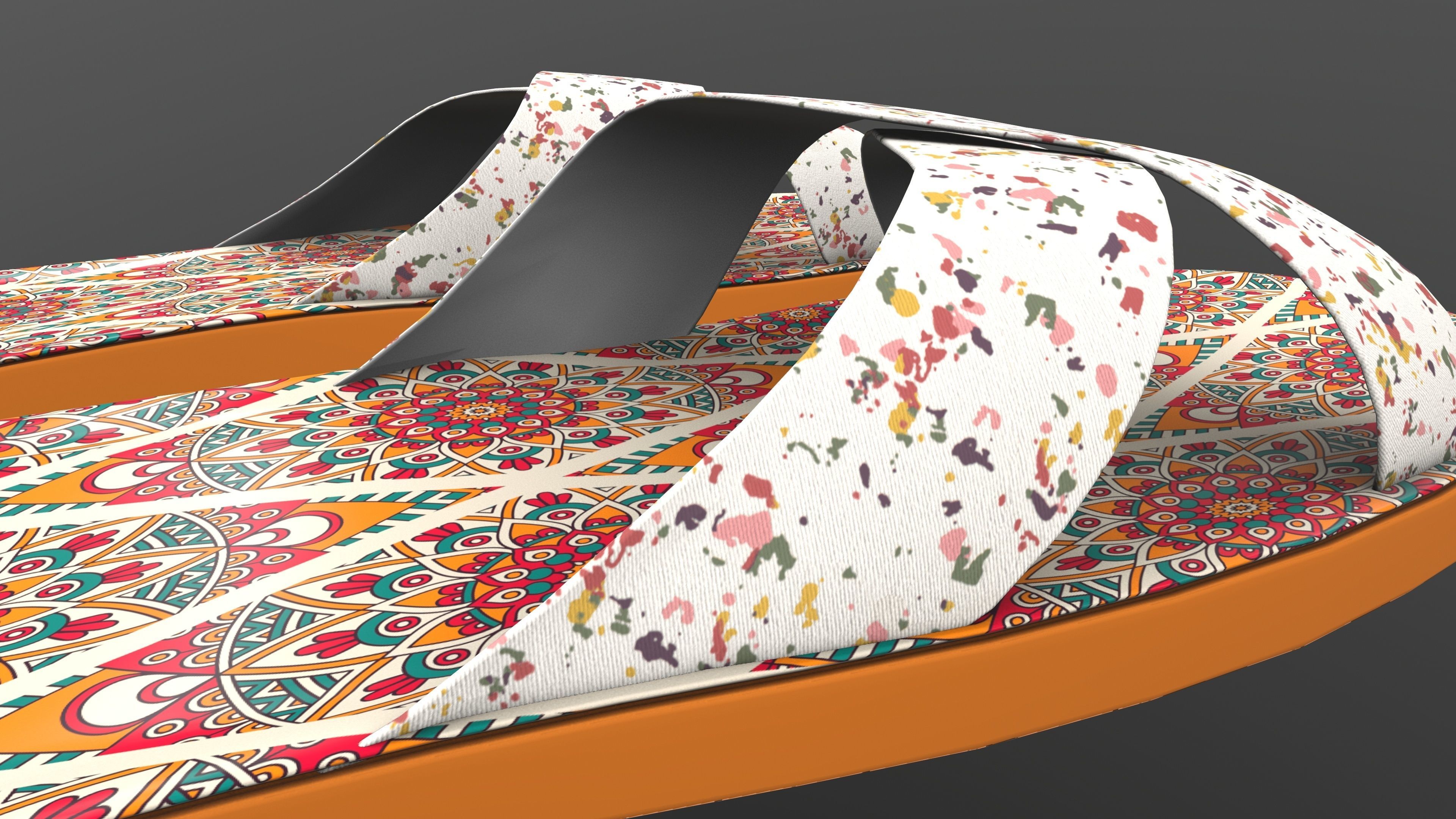 Designer Slipper 3D Model AR VR PBR Low-poly 3D model_16