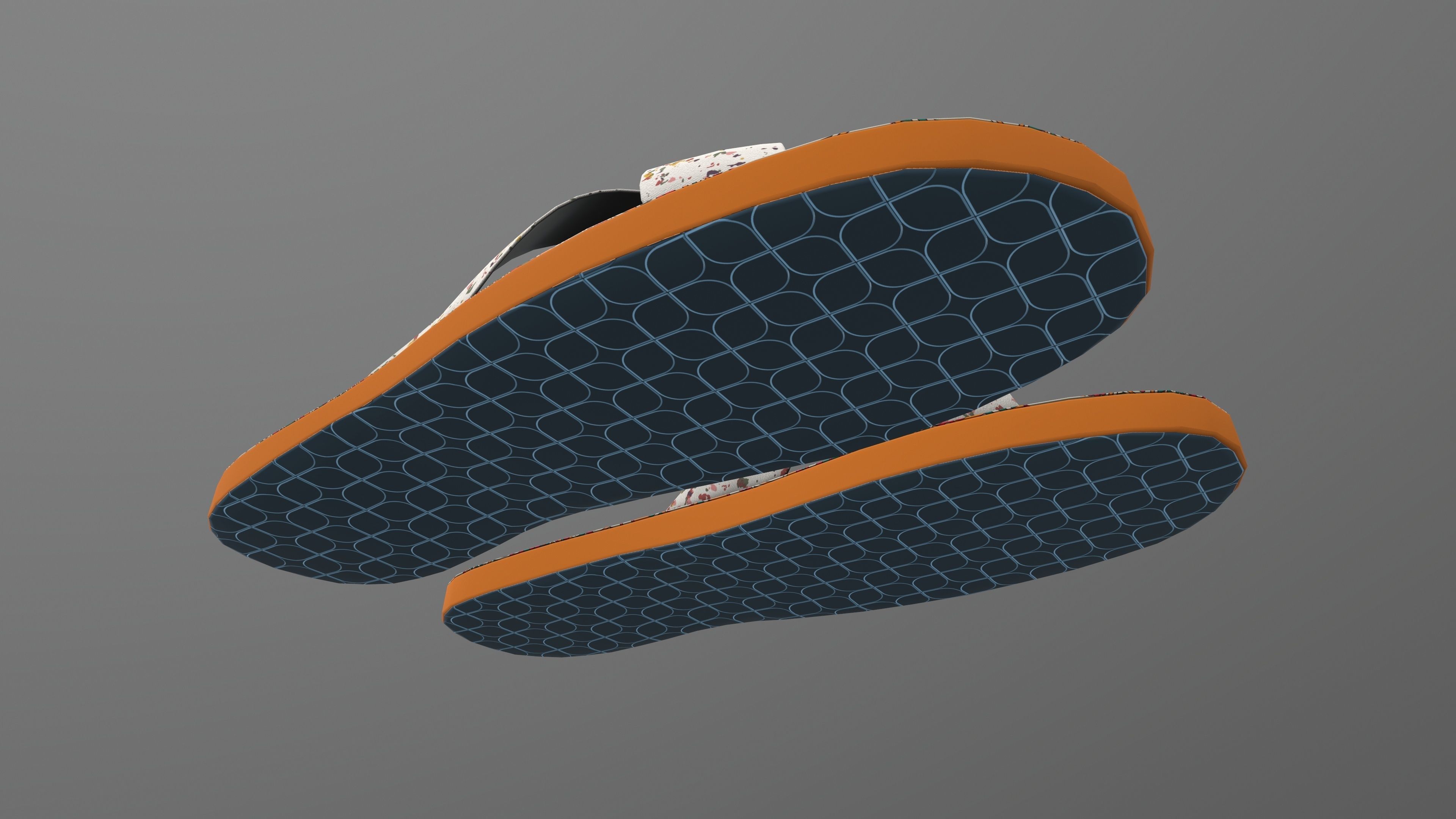 Designer Slipper 3D Model AR VR PBR Low-poly 3D model_12