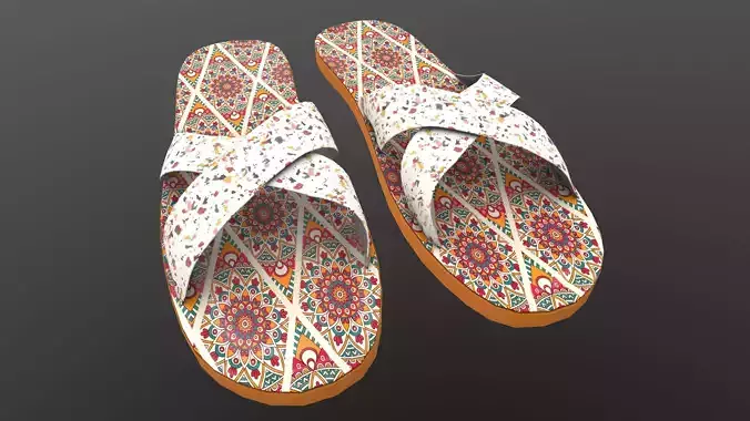 Designer Slipper 3D Model AR VR PBR