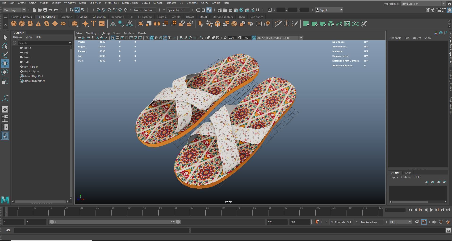 Designer Slipper 3D Model AR VR PBR Low-poly 3D model_19