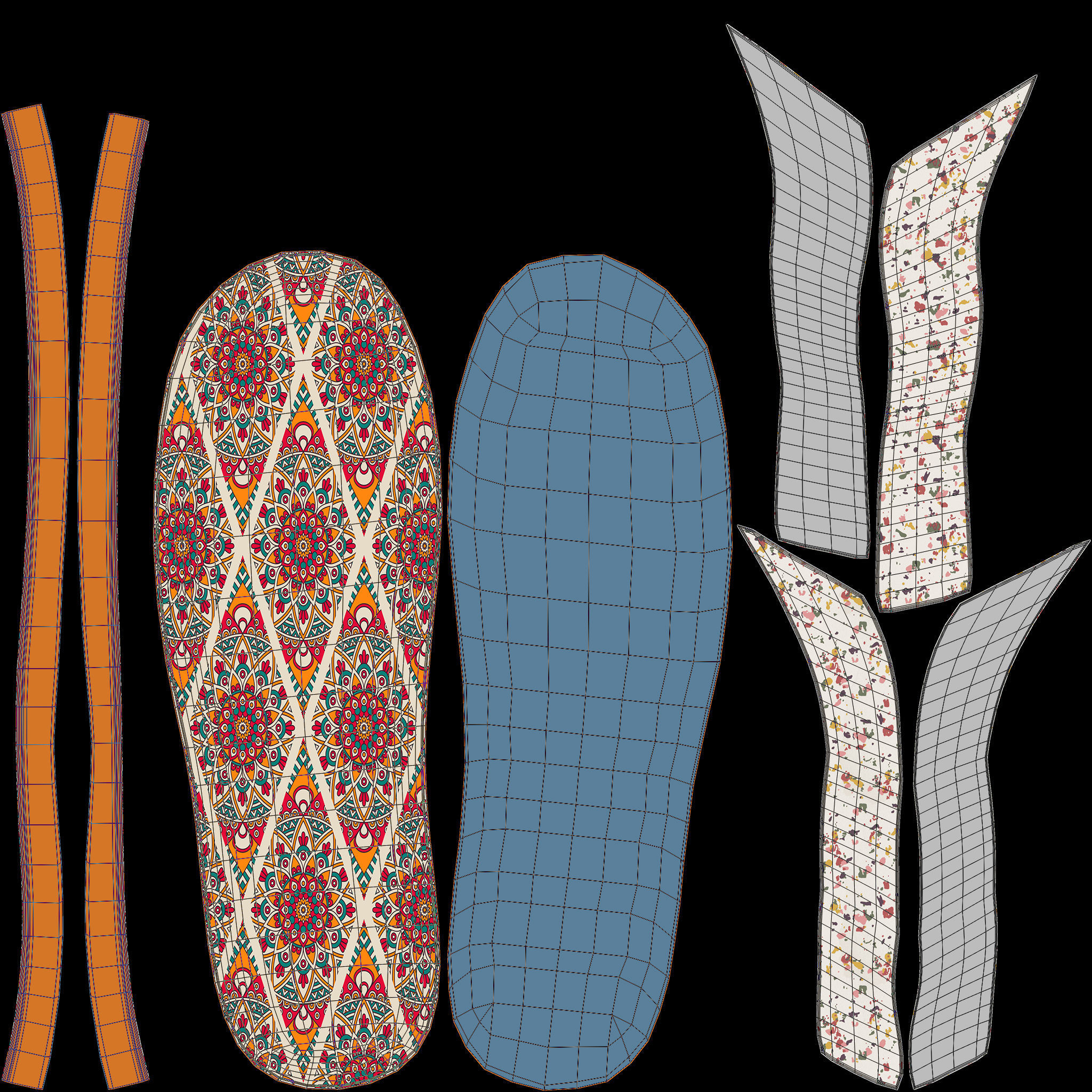 Designer Slipper 3D Model AR VR PBR Low-poly 3D model_18