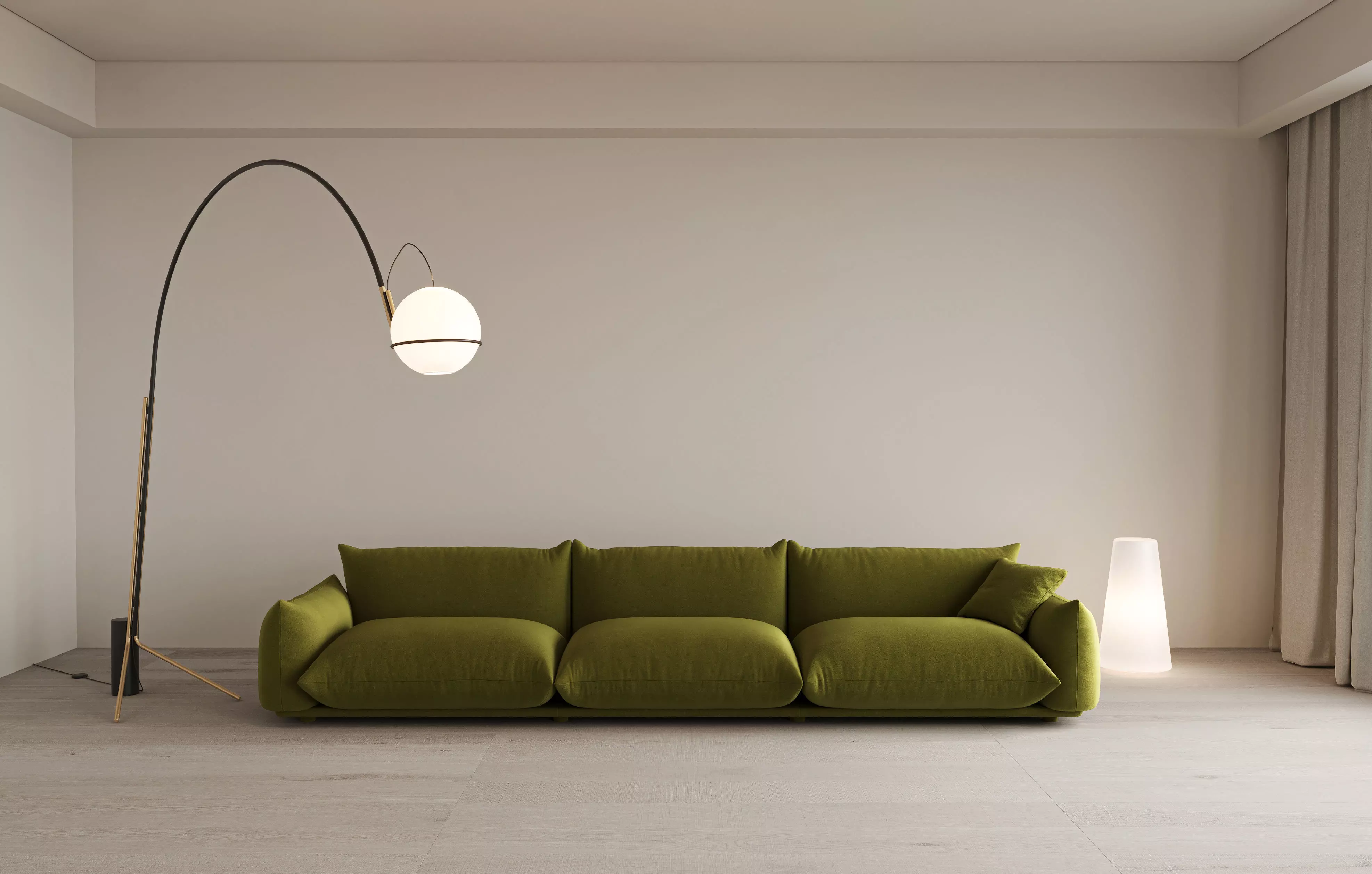 Marenco Sofa-3d model -full scene Low-poly 3D model_0