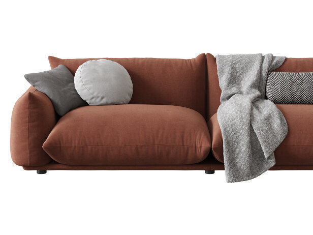 Marenco Sofa-3d model -full scene Low-poly 3D model_3
