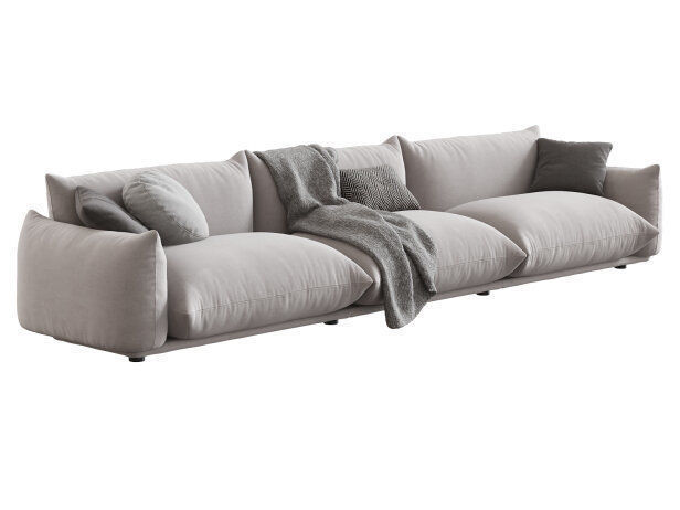 Marenco Sofa-3d model -full scene Low-poly 3D model_4