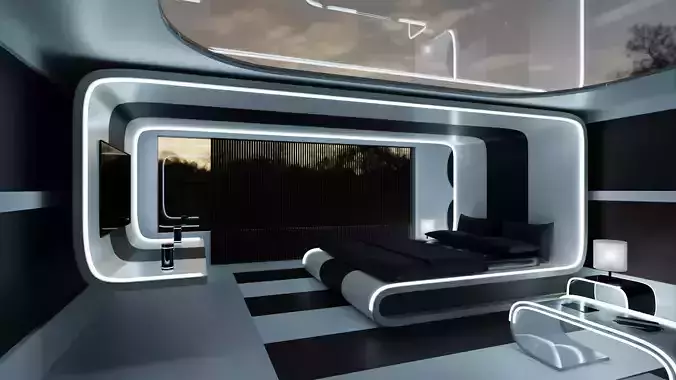 Modern Bedroom 3D model