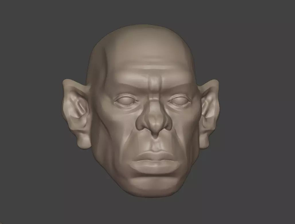 An ogre head Free 3D model_0
