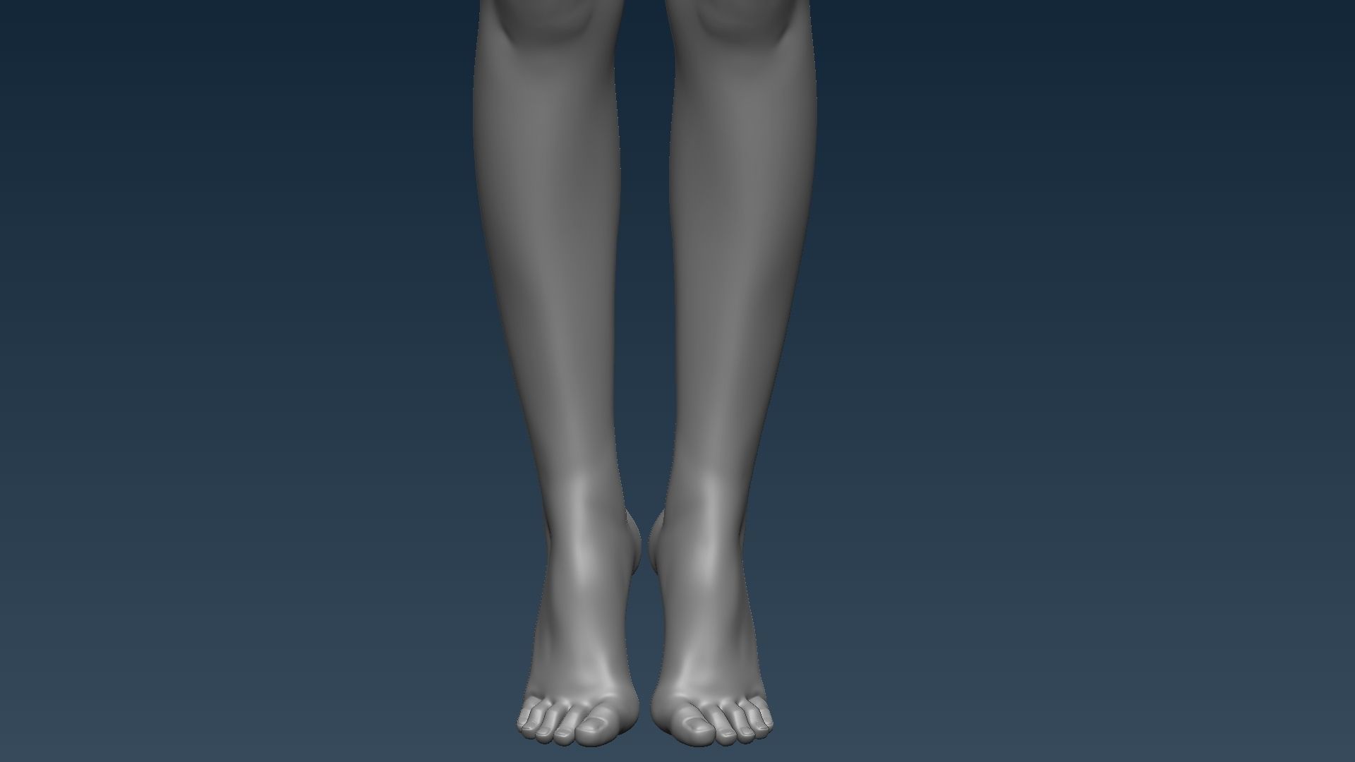 Female base mesh 3D model_10