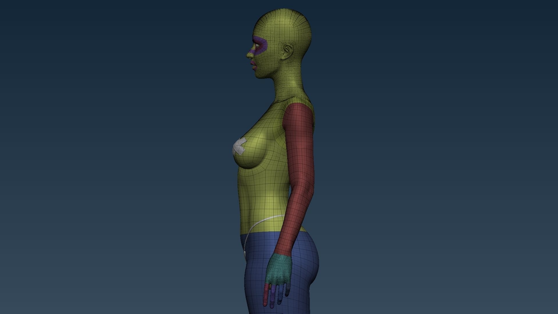 Female base mesh 3D model_17