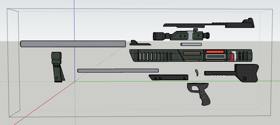 M-98 Widow Low-poly 3D model_2