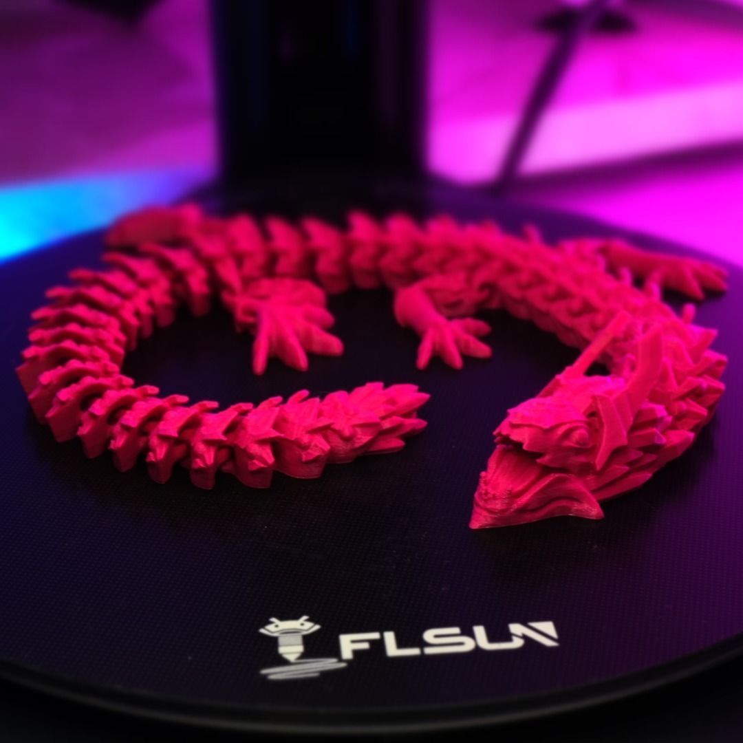 Articulated Dragons Set 3 flexi dragons SNAKE 3D print model_5