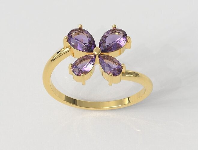 Butterfly Gemstone Ring