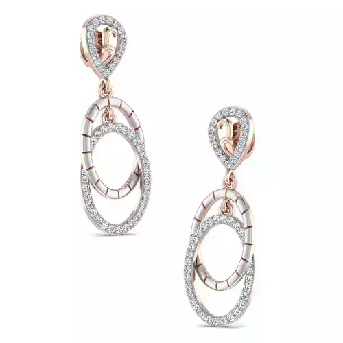 Women earrings 3dm stl render detail