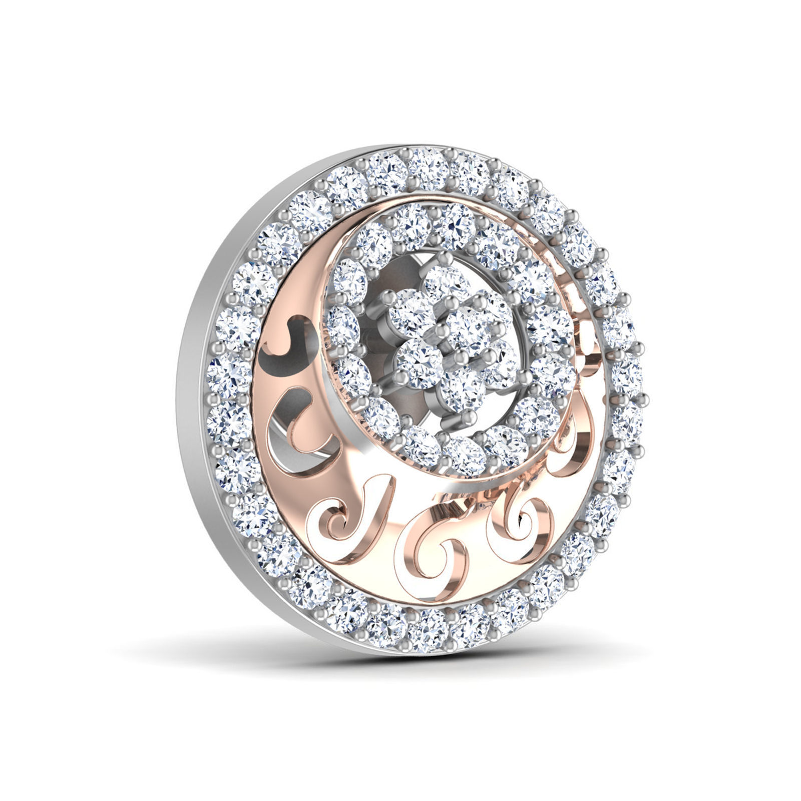 Women pendant-earrings set 3dm stl render detail 3D print model_7