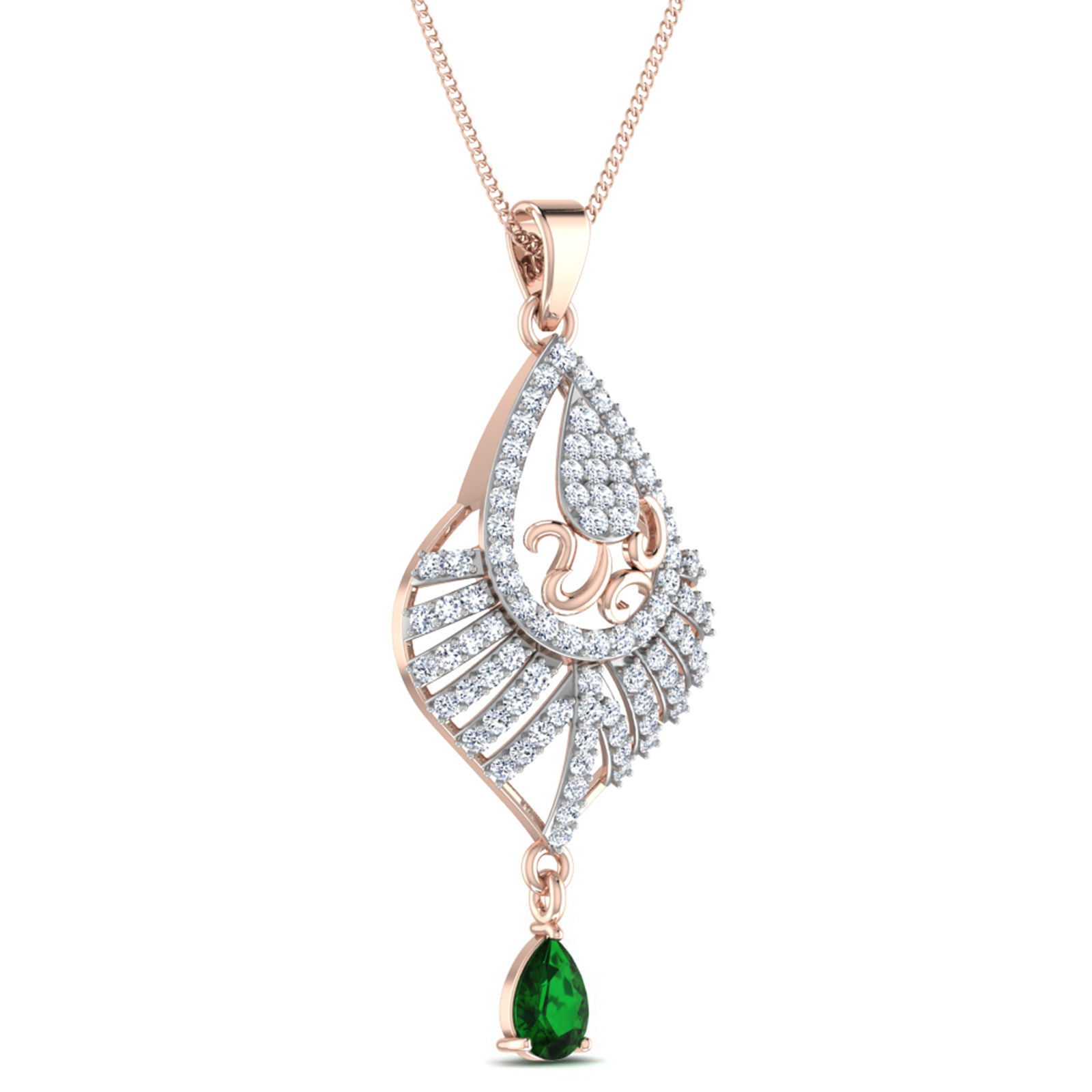 Women pendant-earrings set 3dm stl render detail 3D print model_8