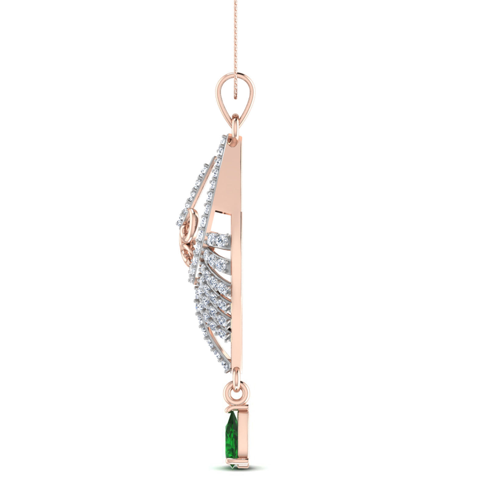 Women pendant-earrings set 3dm stl render detail 3D print model_6