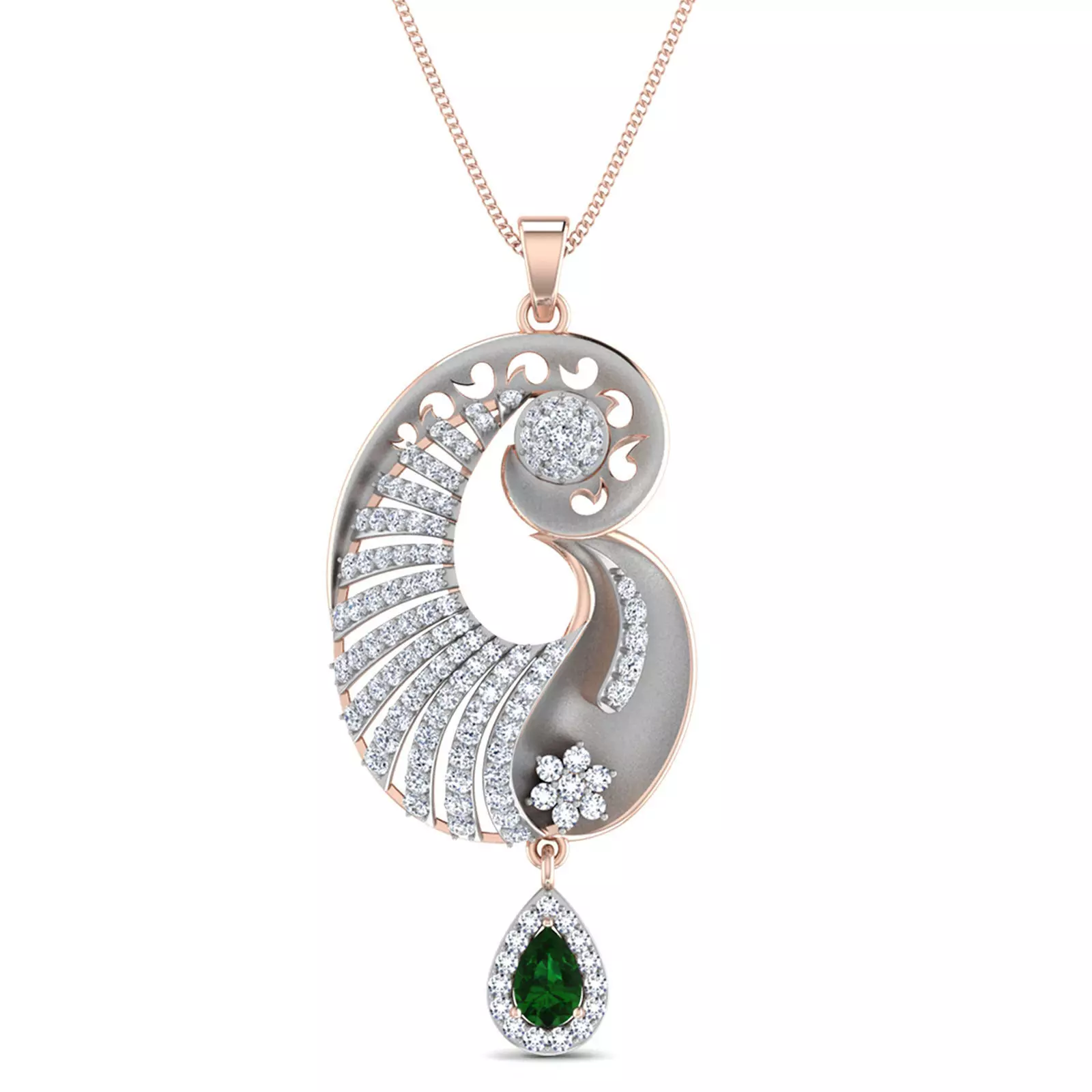 Women pendant-earrings set 3dm stl render detail 3D print model