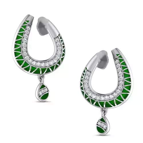 Women earrings 3dm stl render detail