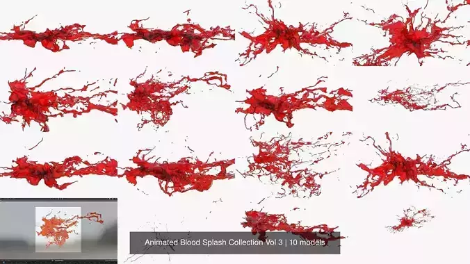 Animated Blood Splash Collection Vol 3
