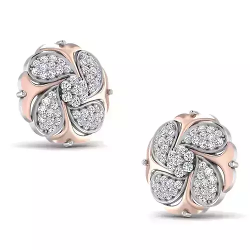 Women earrings 3dm stl render detail