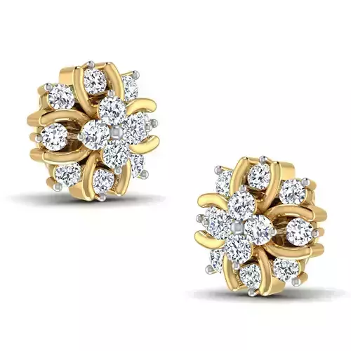 Women earrings 3dm stl render detail