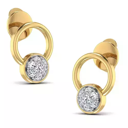 Women earrings set 3dm stl render detail