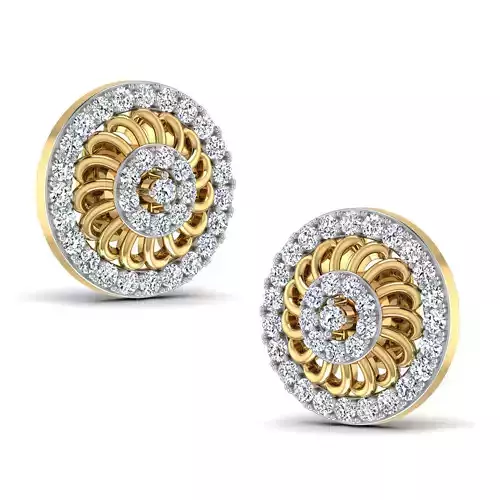 Women earrings 3dm stl render detail