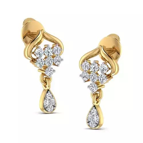 Women earrings 3dm stl render detail