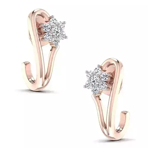 Women earrings 3dm stl render detail