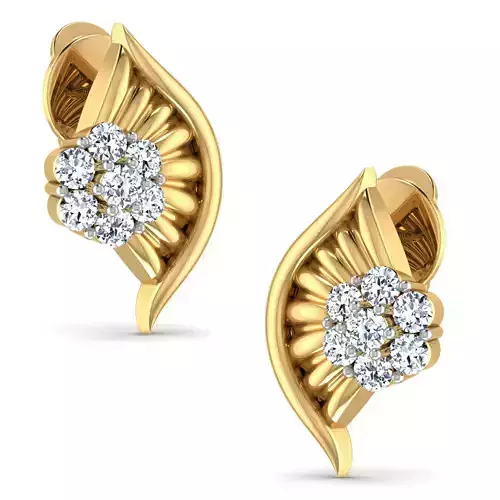 Women earrings 3dm stl render detail