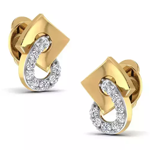 Women earrings 3dm stl render detail