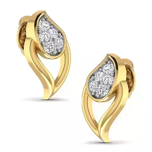 Women earrings 3dm stl render detail