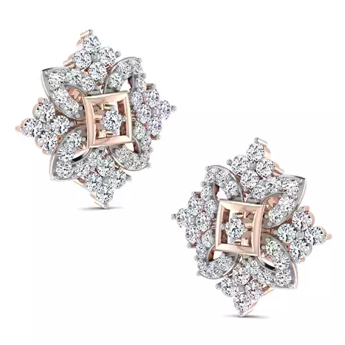 Women earrings 3dm stl render detail