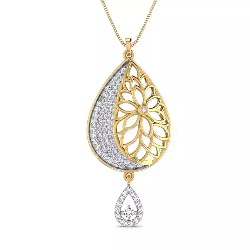 Women pendant 3dm stl render detail