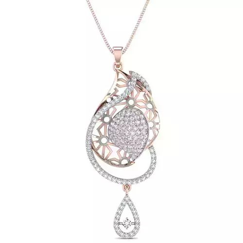 Women pendant 3dm stl render detail