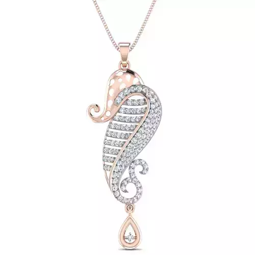 Women pendant 3dm stl render detail