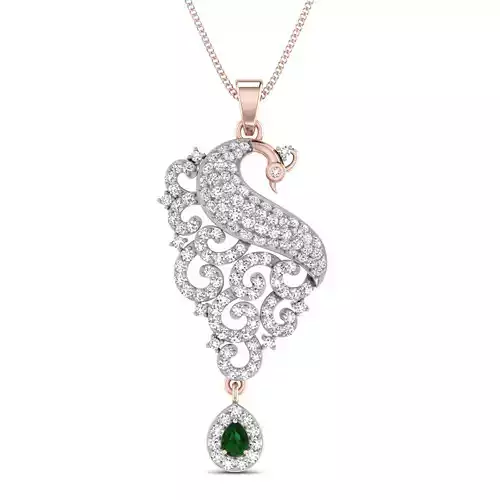 Women pendant 3dm stl render detail